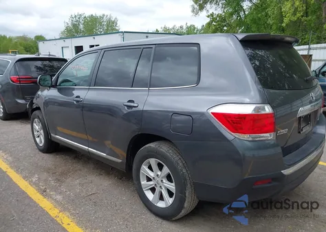2012 Toyota Highlander Base V6/Se V6 from USA, damaged, VIN 5TDBK3EH0CS122703